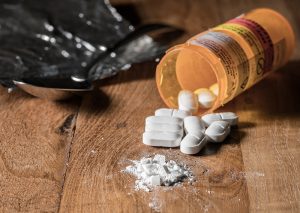Macro Of Oxycodone Opioid Tablets