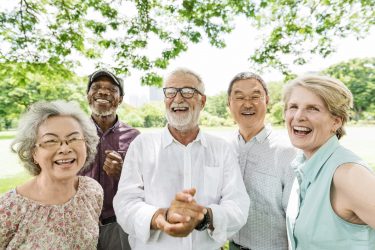 Group Of Senior Retirement Friends Happiness Concept